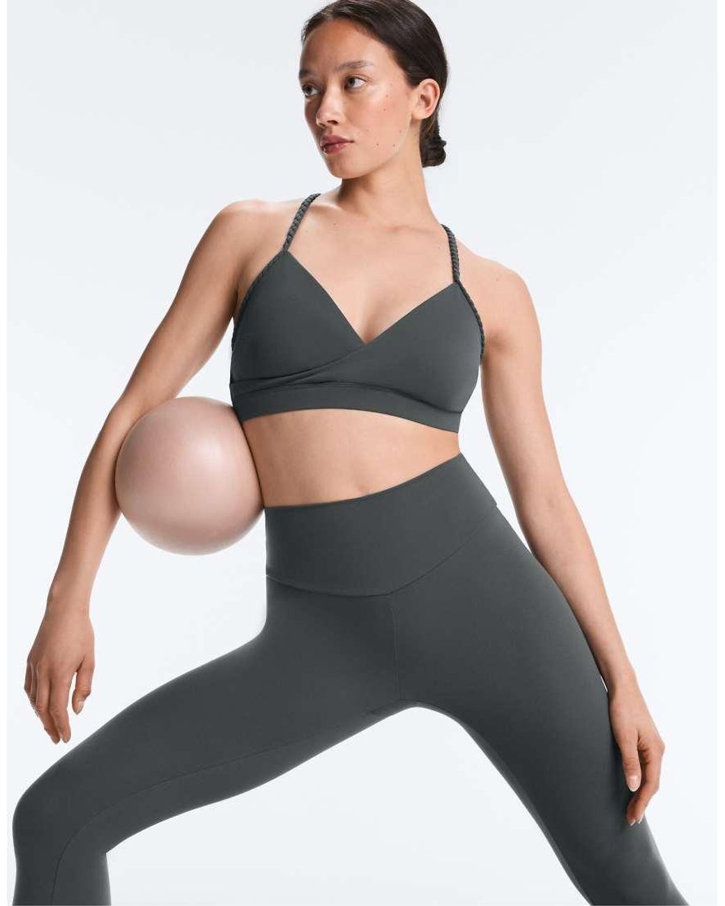 Oysho Blue Comfortlux High-rise Ankle-length leggings