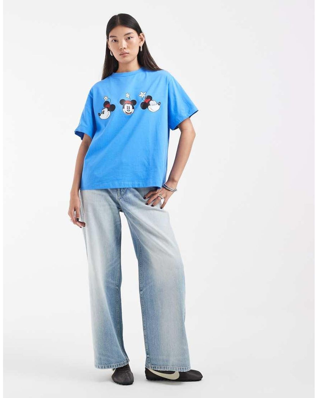 ASOS Blue Disney Oversized T-shirt With Minnie Print