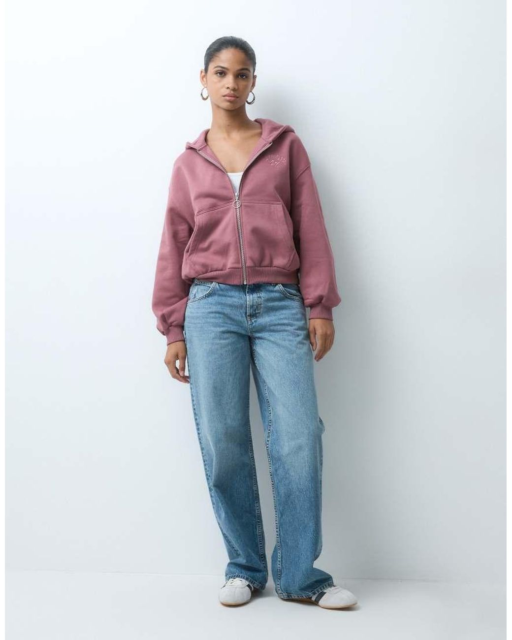 Wrangler White Oversized Zip Up