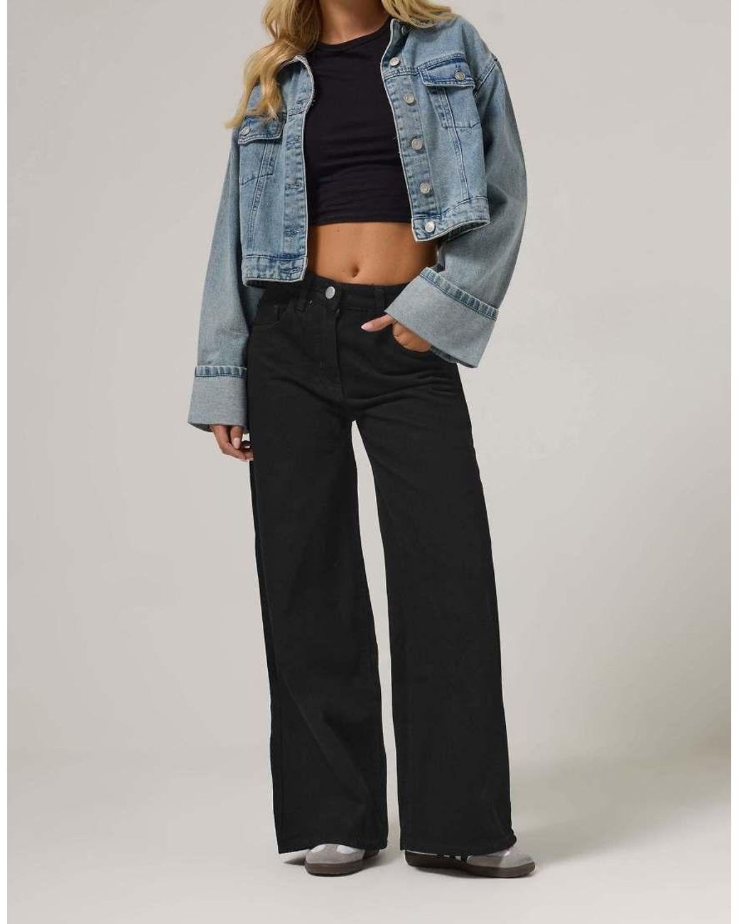 PixieGirl Blue Petite Wide Leg Jeans