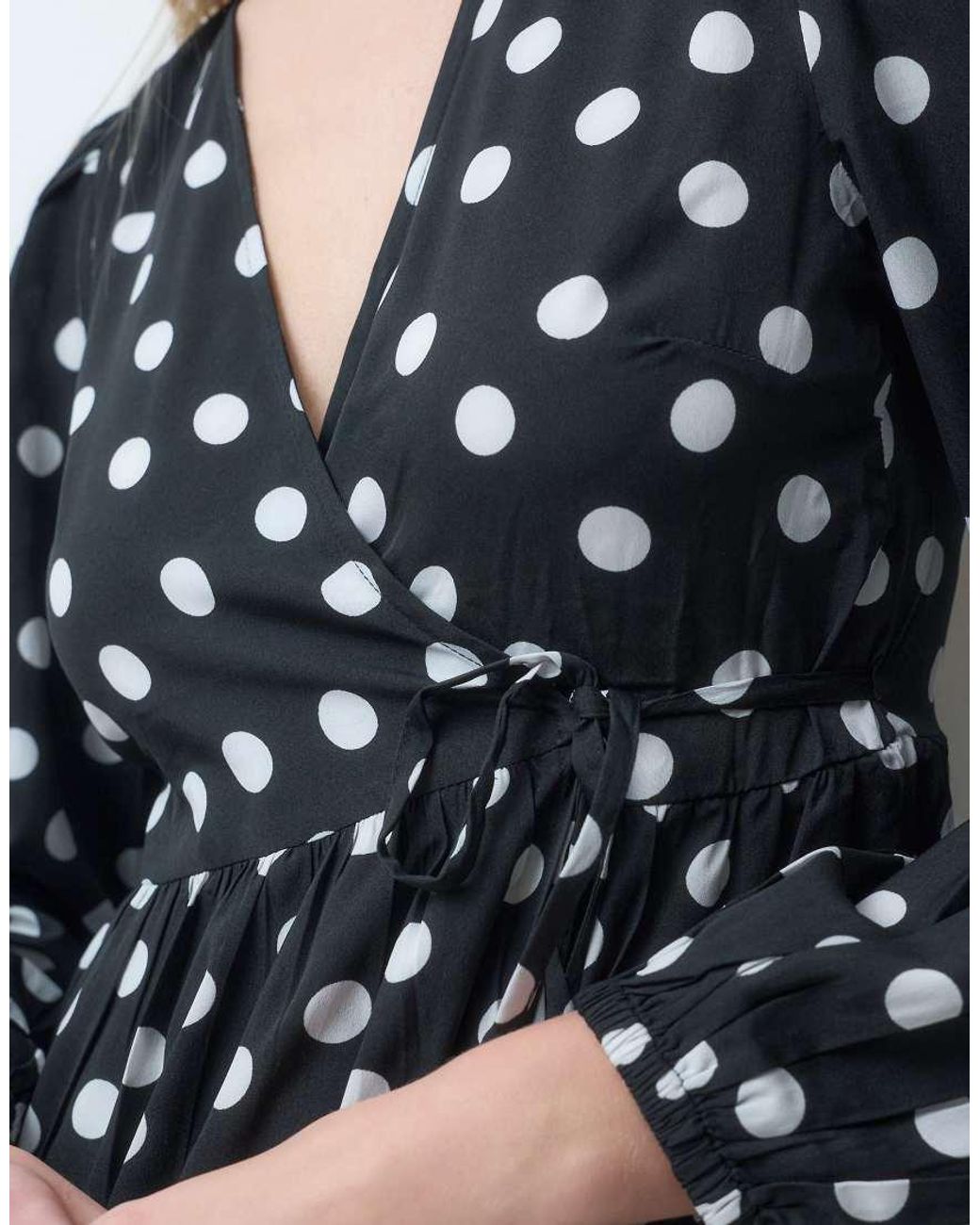 Wednesday's Girl Blue Long Sleeve Wrap Midaxi Dress