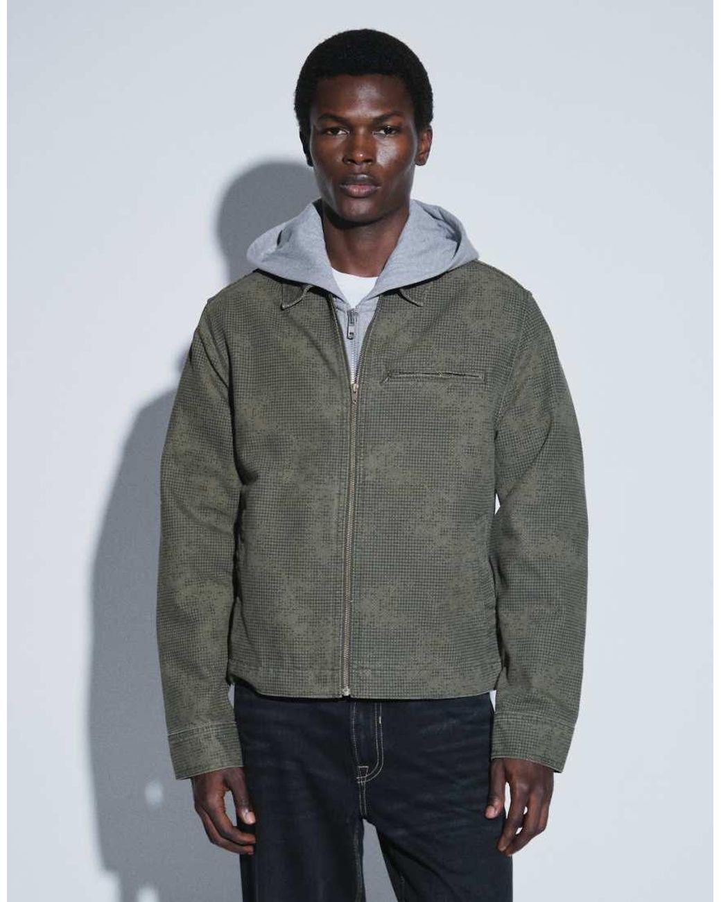 Levi's Black Cristobal Printed Harrington Jacket for men