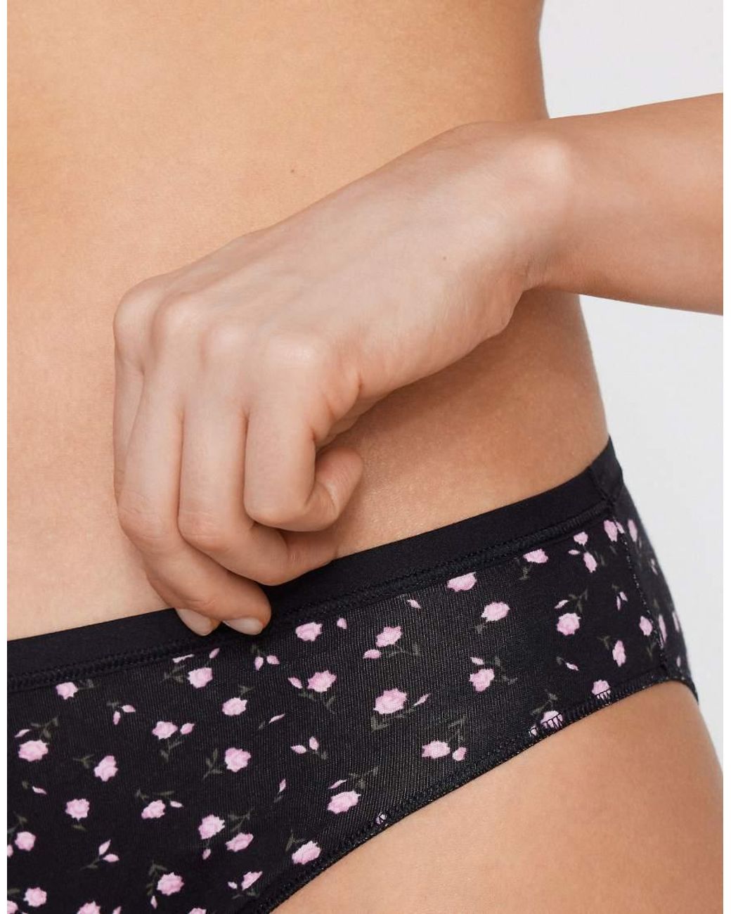 Tezenis Black Printed Cotton Briefs