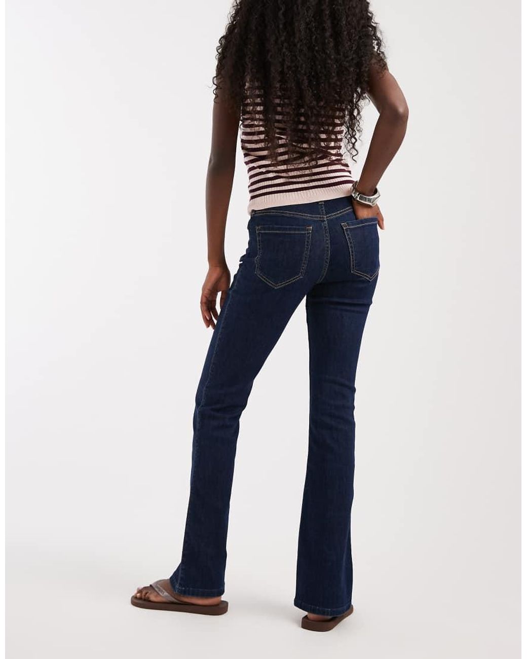 Hollister Blue Front Seam Detail Bootcut Jeans