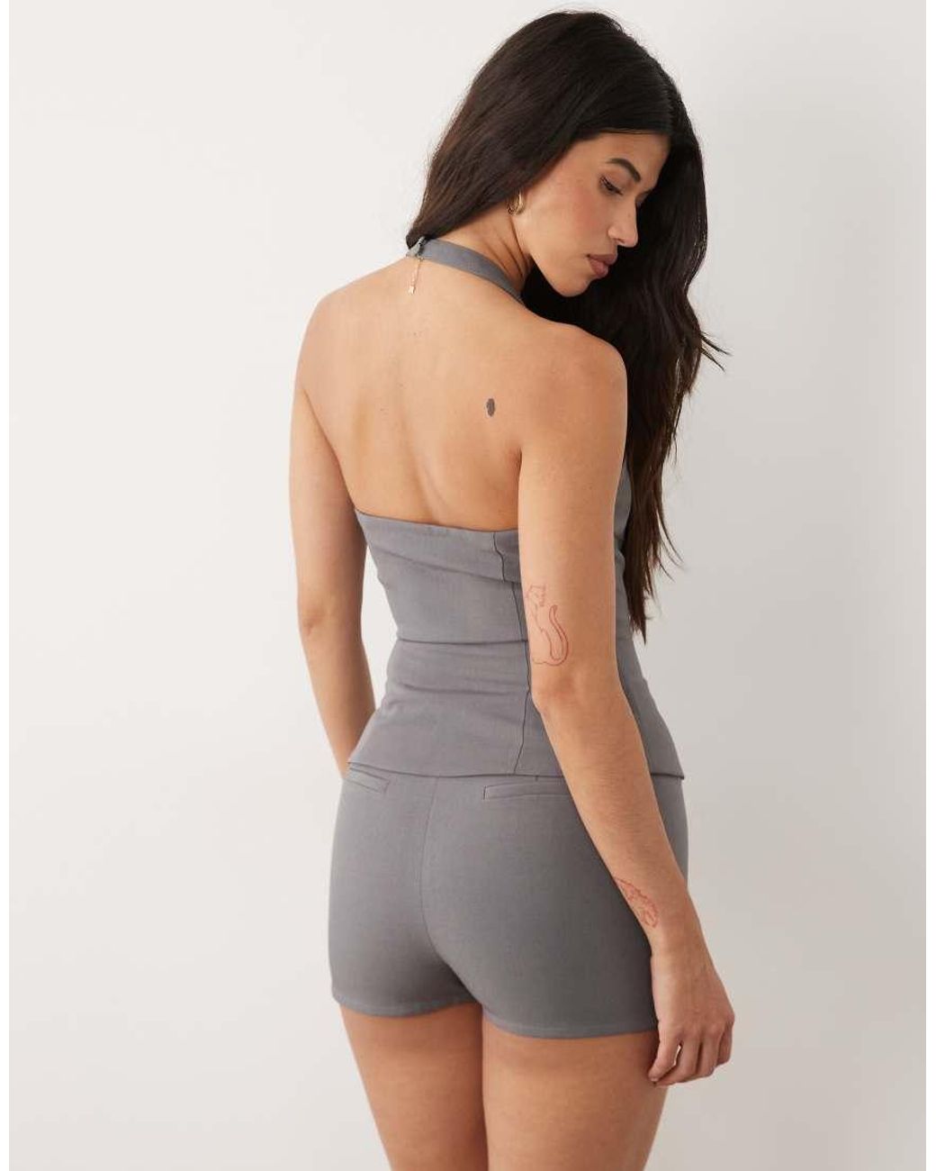 Kaiia Gray Exclusive Tailored Mini Shorts Co-Ord