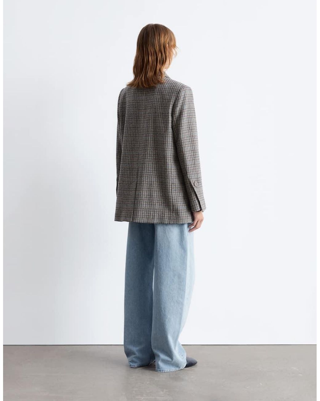 & Other Stories Gray Co-ord Wool Blend Single Breasted Blazer