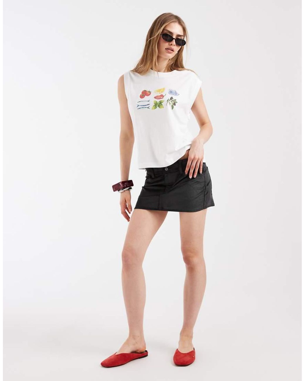 Levi's White Cord Mini Skirt