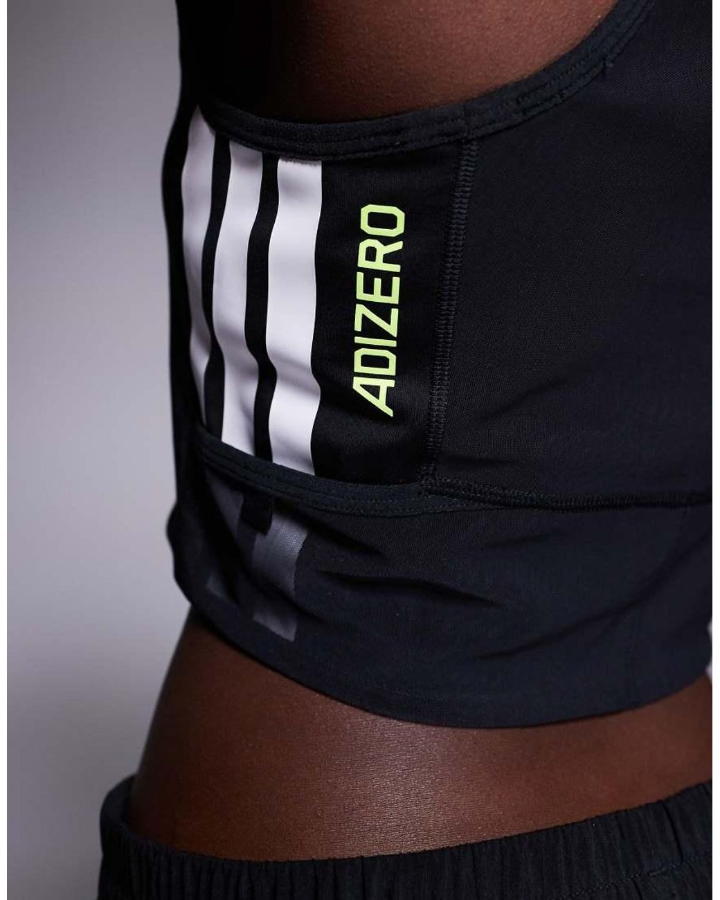 Adidas Originals Blue Adidas Running Adizero Crop Top