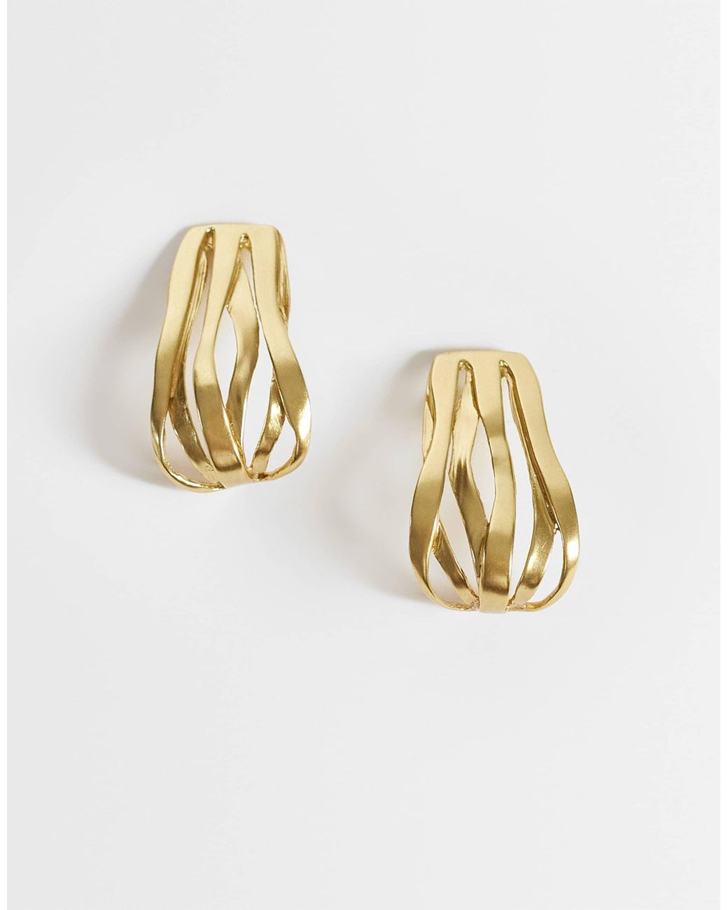Mango Metallic Strukturierter ohrhänger