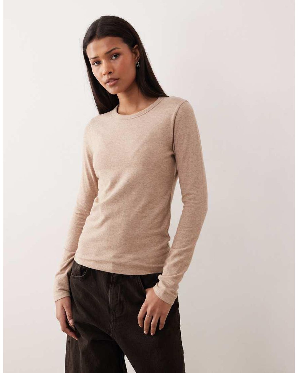 Abercrombie & Fitch Natural Crew Neck Lounge Top
