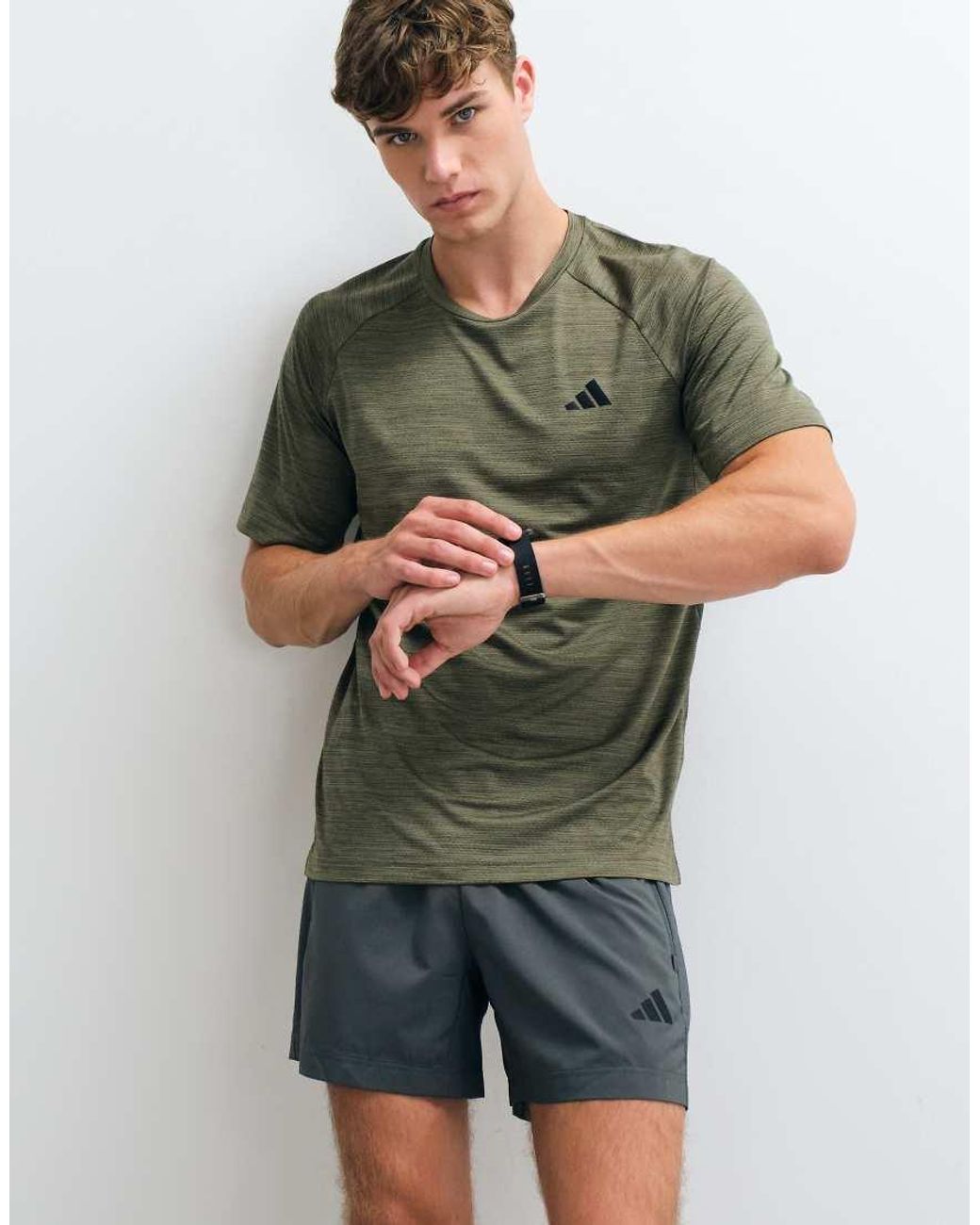 Adidas Originals Green Adidas Training Tech Essentials T-Shirt for men