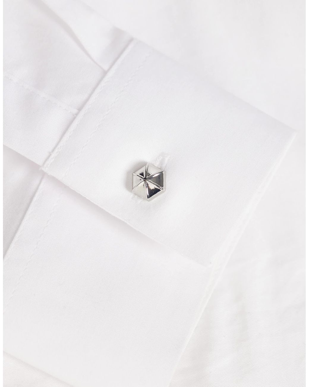 ASOS Gewölbte manschettenknöpfe in White für Herren