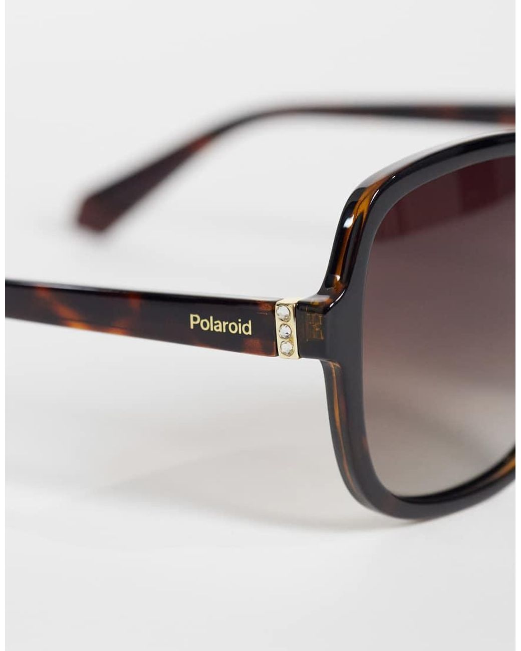 Polaroid Sunglasses Natural Polaroid Oversized Square Sunglasses With Shaded Polarized Lenses