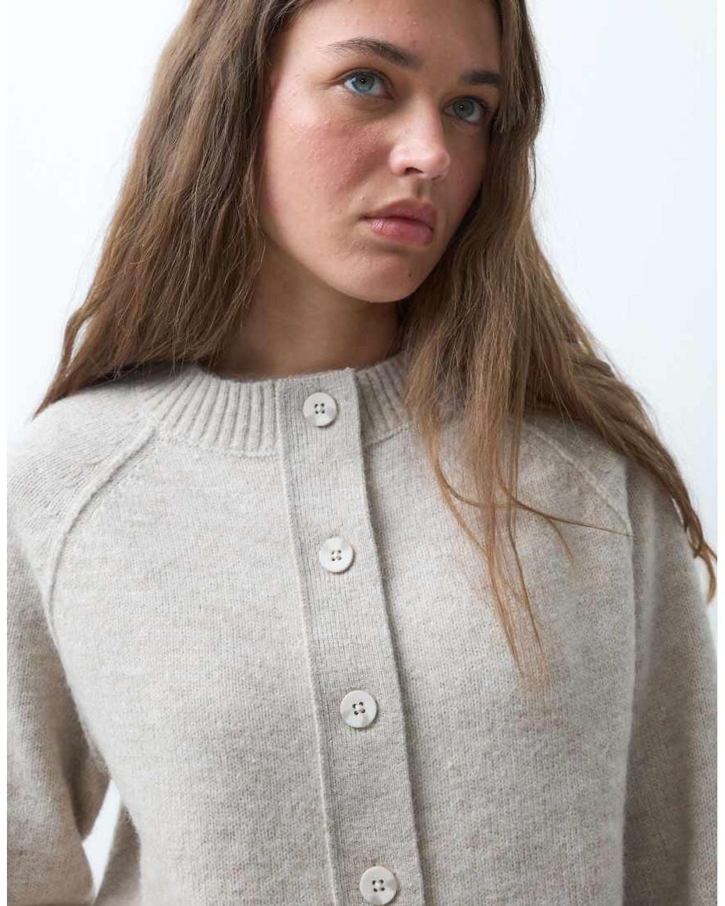 Collusion White 90s Knit Cardigan