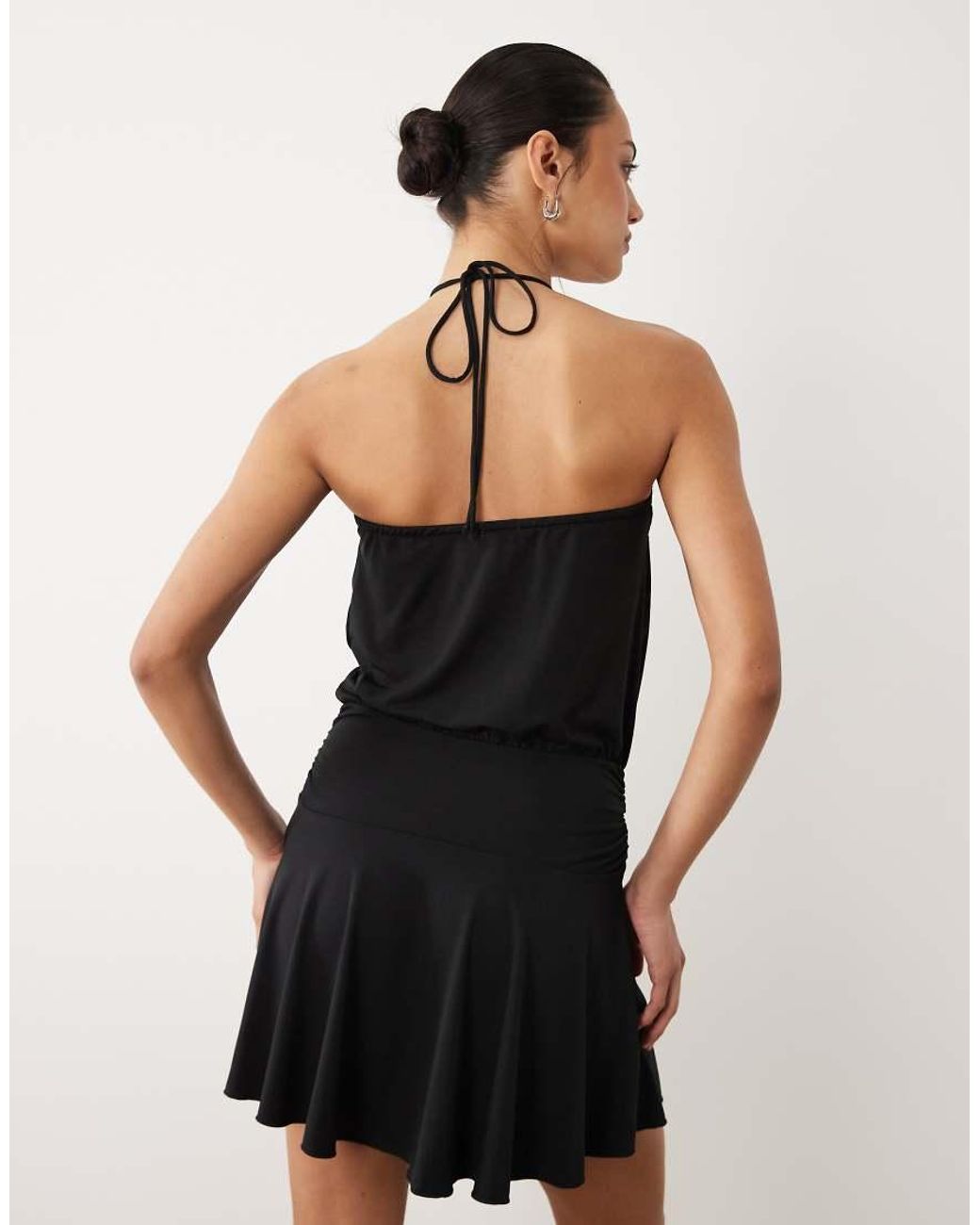 Cotton On Black Kaity Halter Mini Dress