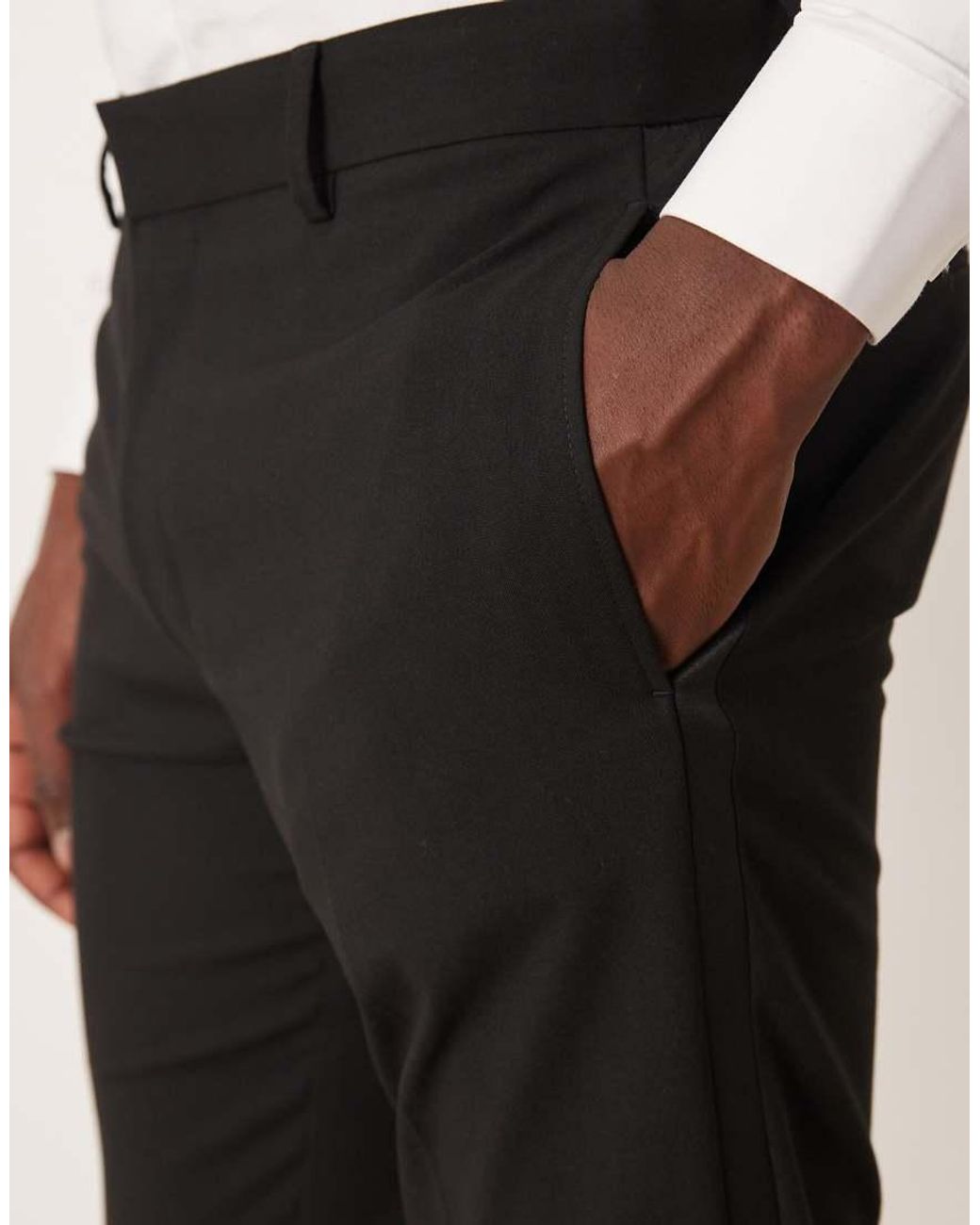 ASOS Natural Skinny Tuxedo Trousers for men