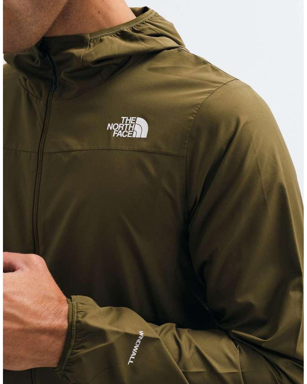 The North Face Green Hooded Wind Jacket for men