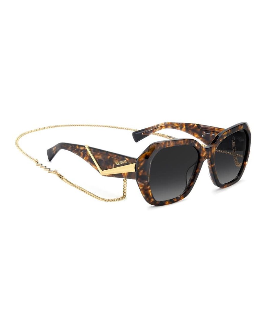 Missoni Sunglasses Black Oversized Chain Sunglasses With Dark Shaded Lenses