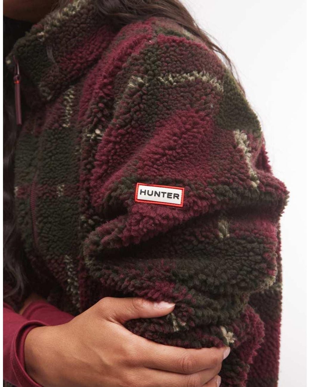 Hunter Brown Elements Tartan Borg Fleece Jacket