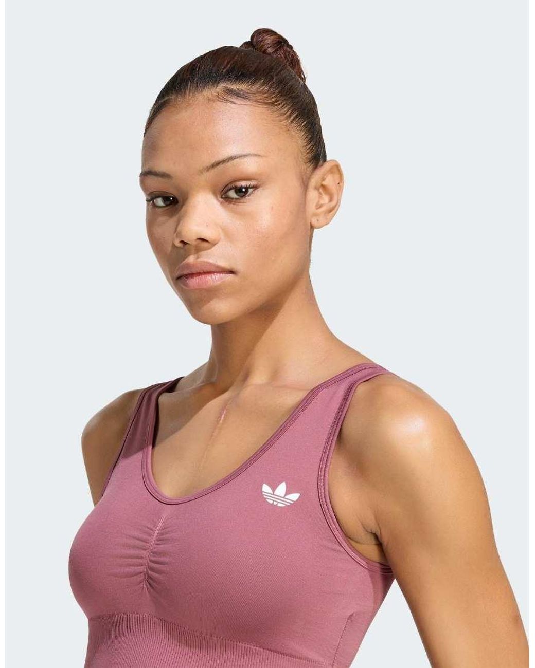 Adidas Originals Purple Essentials Seamless Bralette