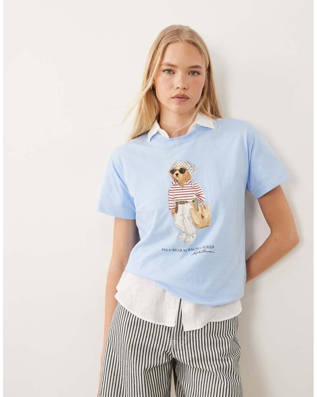 Polo Ralph Lauren White Bear Chest Graphic T-shirt