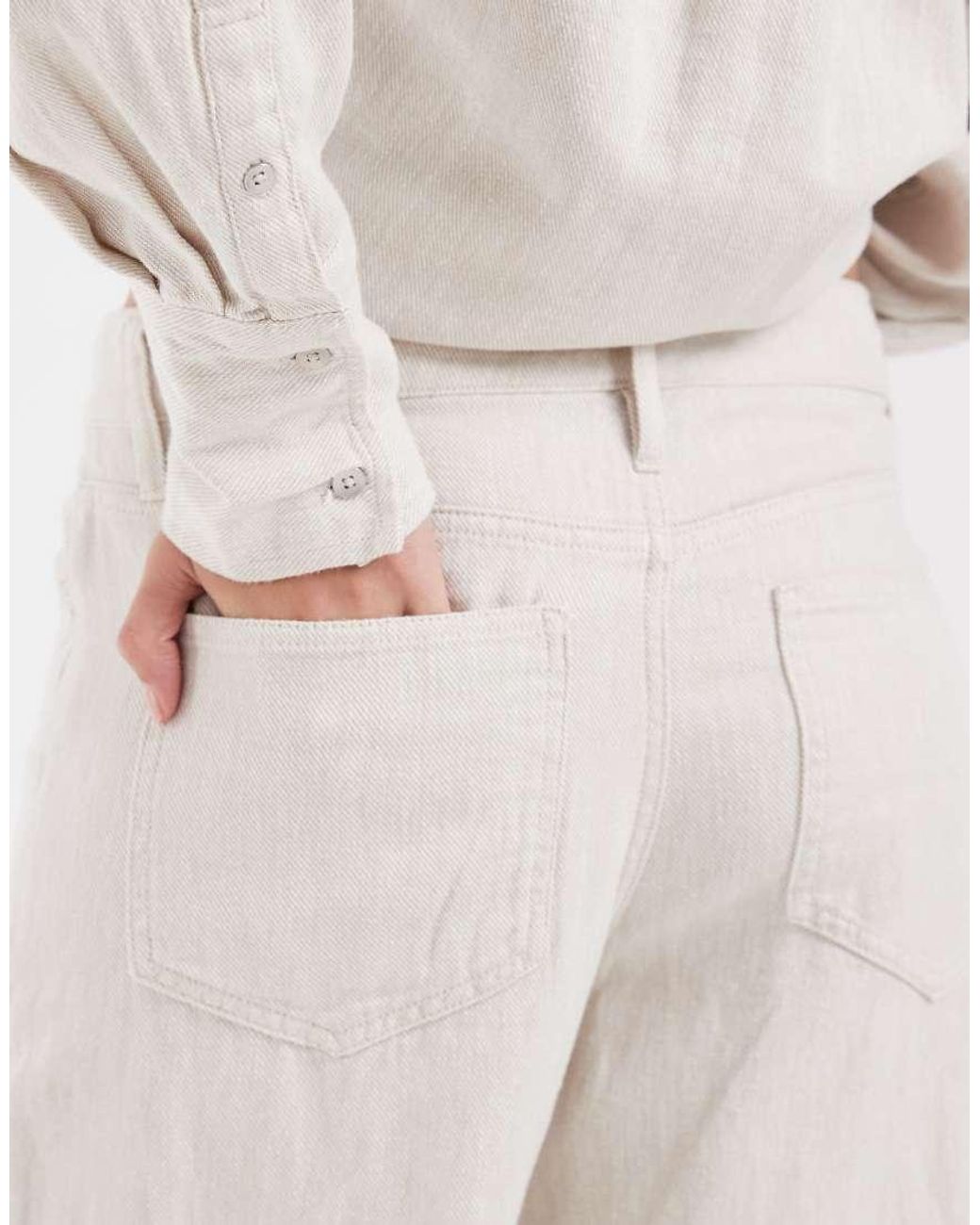 Gap White Co-ord Linen Mix Trouser