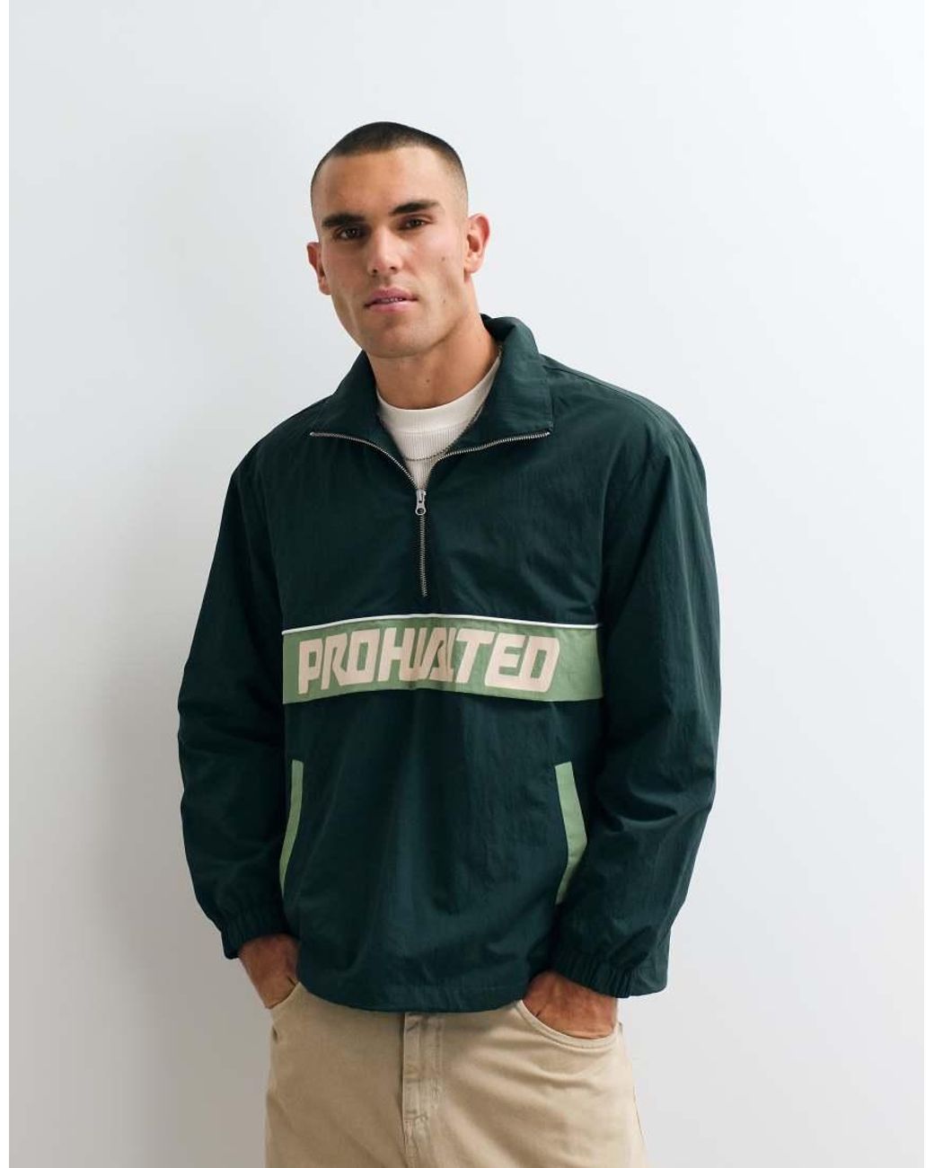 Prohibited Blue Windbreaker Jacket for men