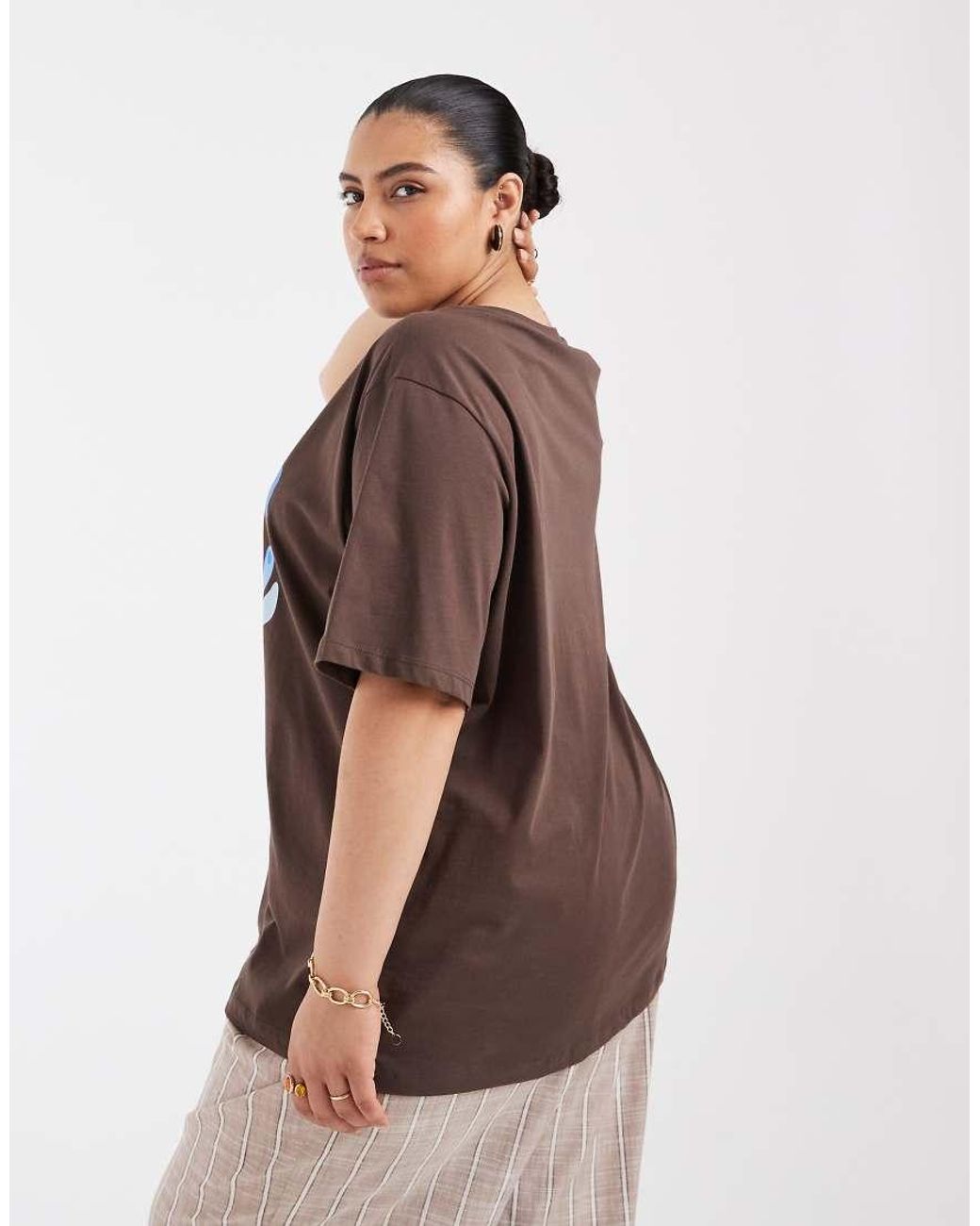 ONLY White Milan Graphic Oversized Fit T-shirt