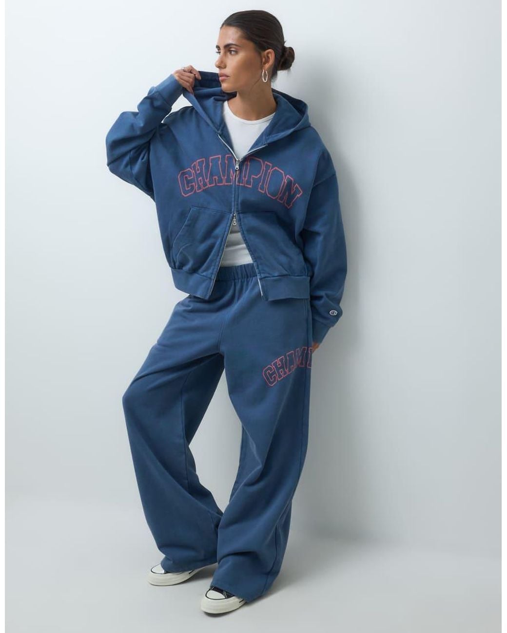 Champion Blue Future Memories Oversized Full Zip Hoodie