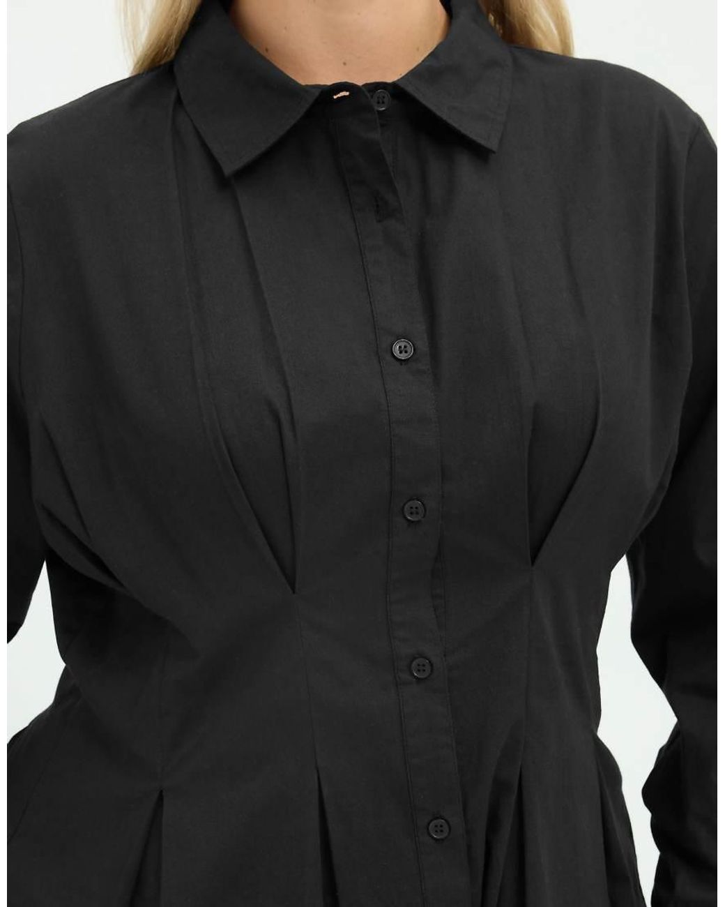 Yours Clothing Gray Cinched Seam Detail Shirt