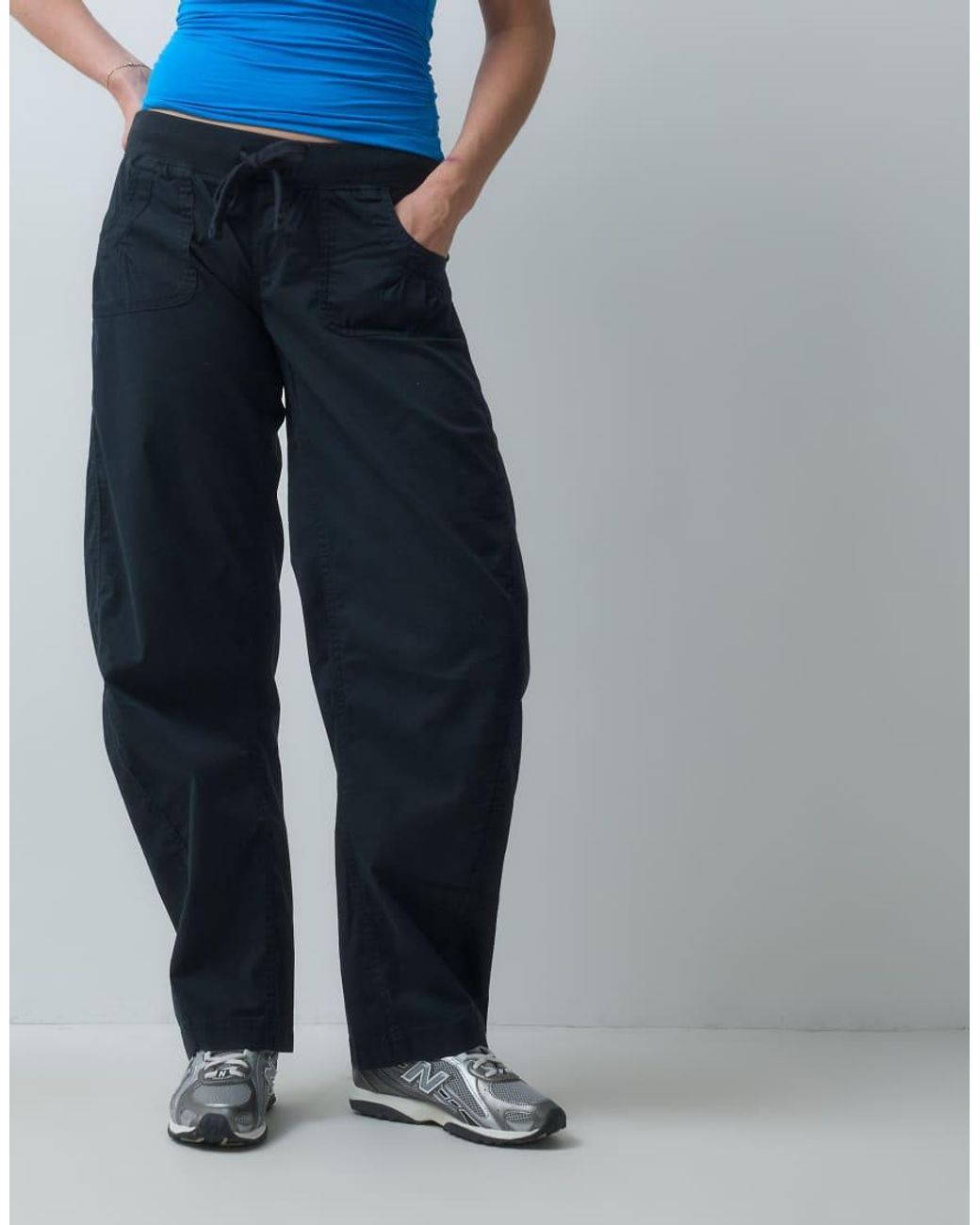 Hollister Blue Uy2k Low Rise Flared Utility Trousers