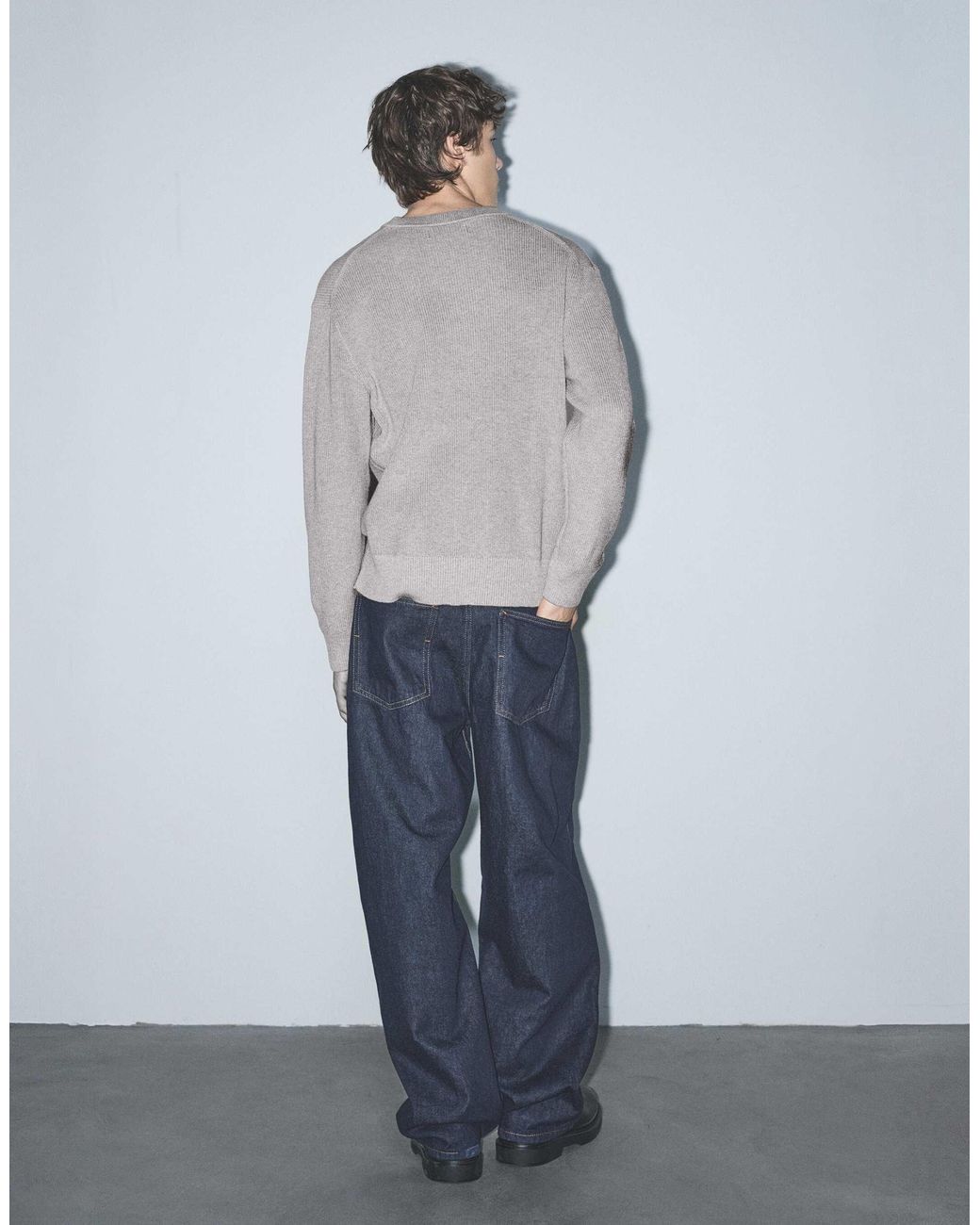 Pull basique moyen Pull&Bear pour homme en coloris Gray