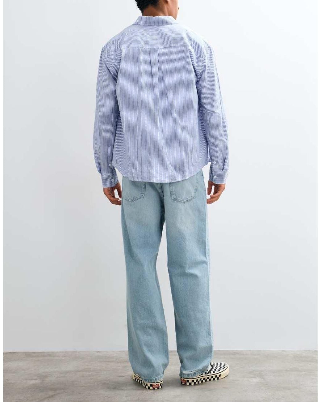 Only & Sons Blue Fade Loose Fit Distressed Jeans for men