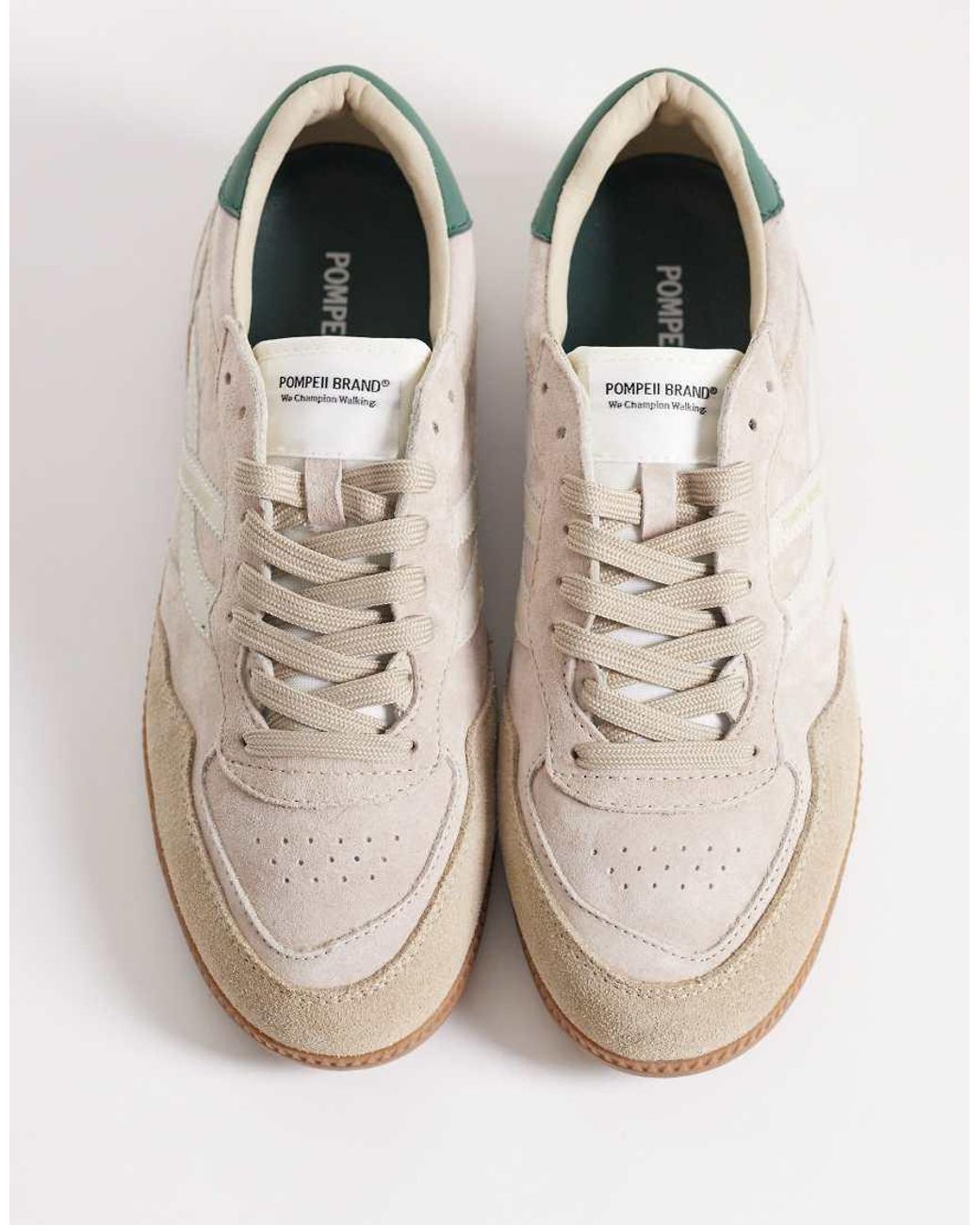 Pompeii UK White Pompeii Gum Sole Trainers for men