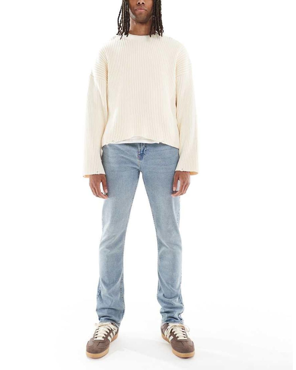 New Look Blue Slim Stretch Jeans for men