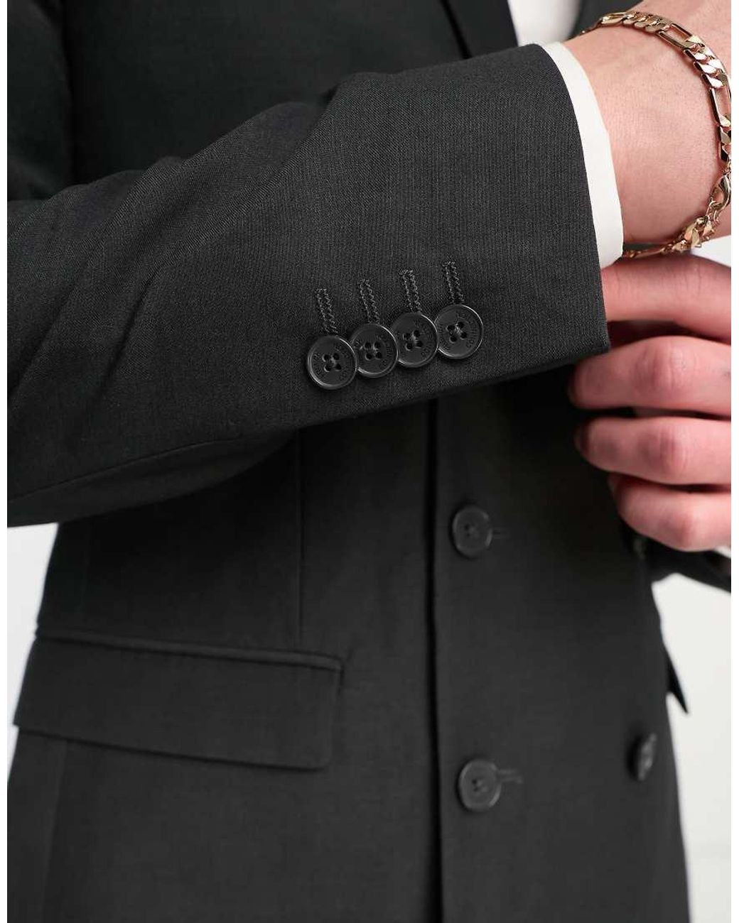 Chaqueta De Traje Con Doble Botonadura De French Connection de hombre de color Black
