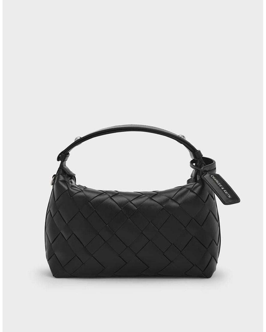 Charles & Keith Metallic Ivette Woven Shoulder Bag