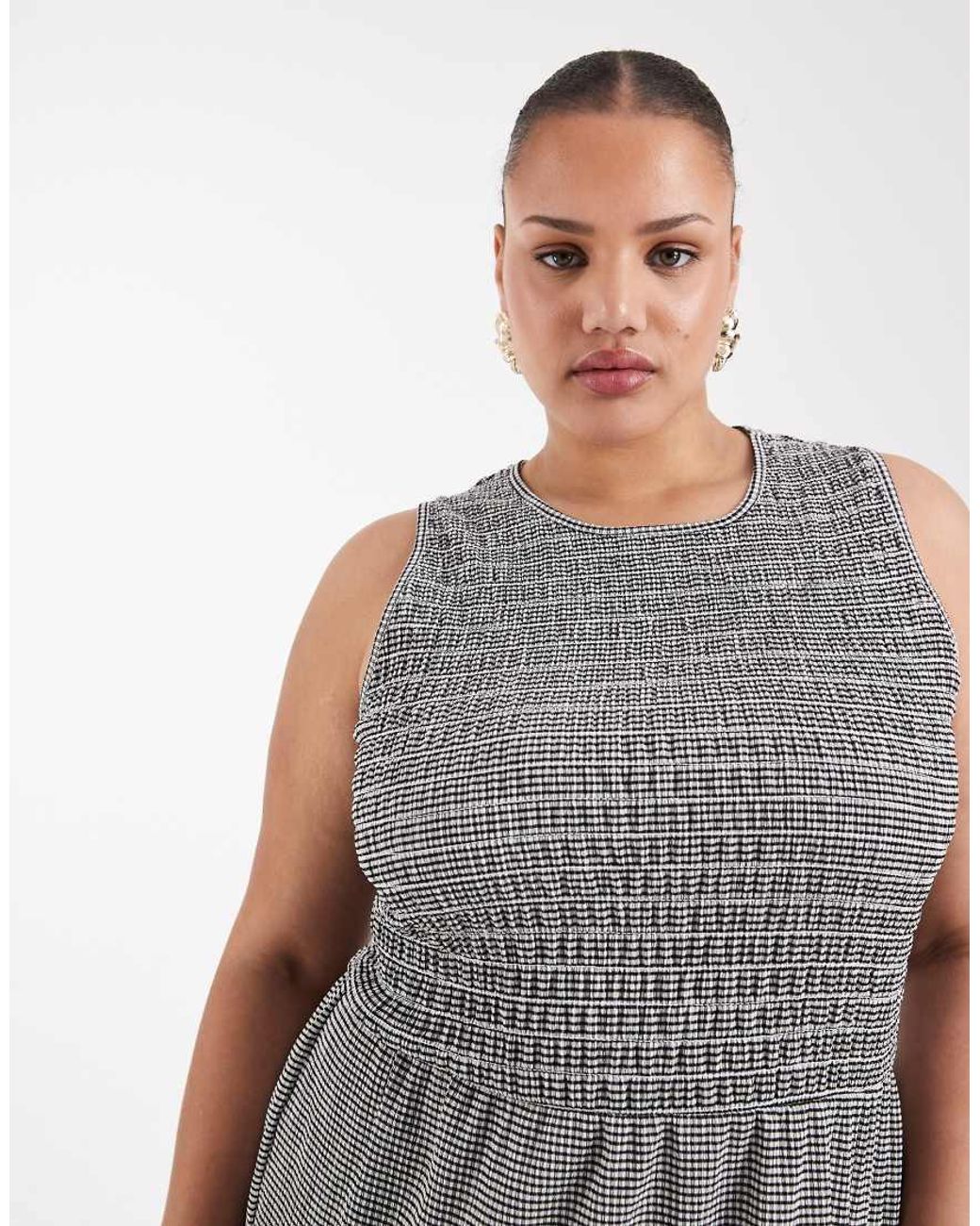 ONLY Gray Smock Midaxi Dress