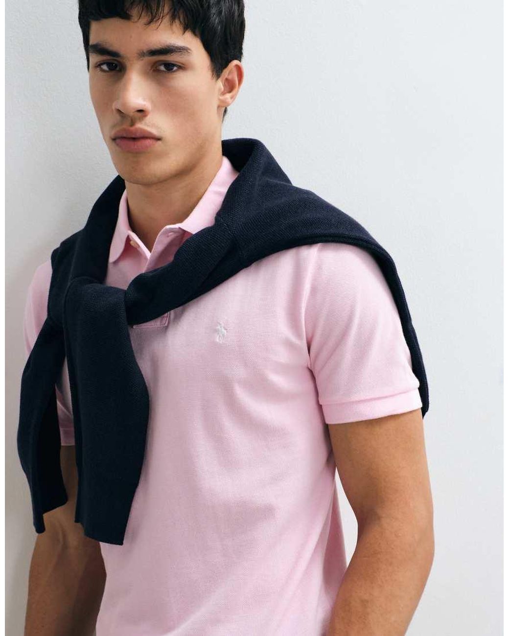Polo Ralph Lauren Blue Slim Custom Knit Short Sleeve for men
