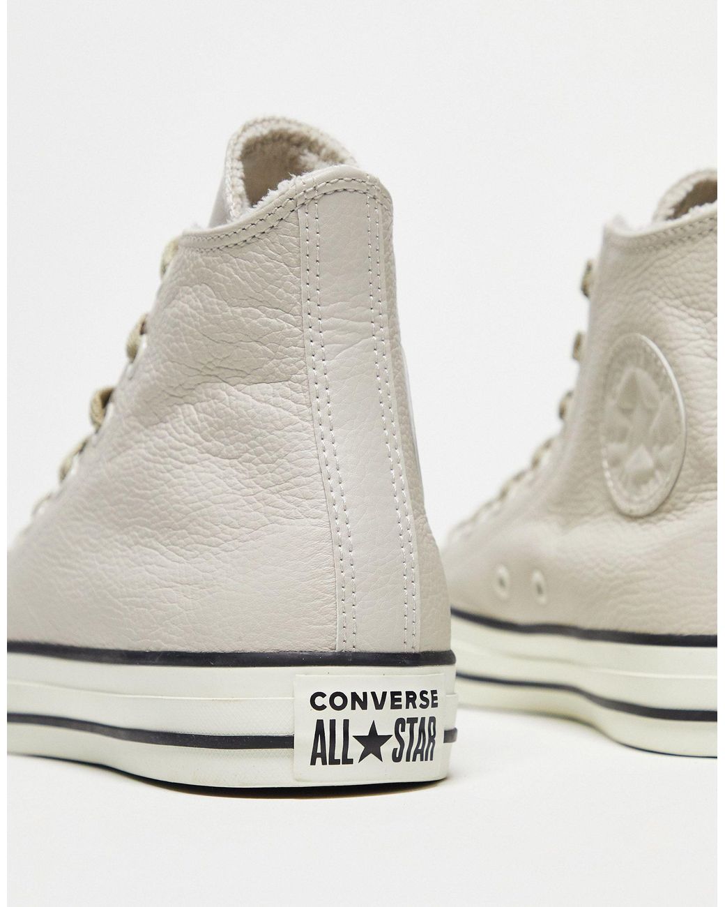 Converse chuck taylor all star cheap leather and faux shearling high top