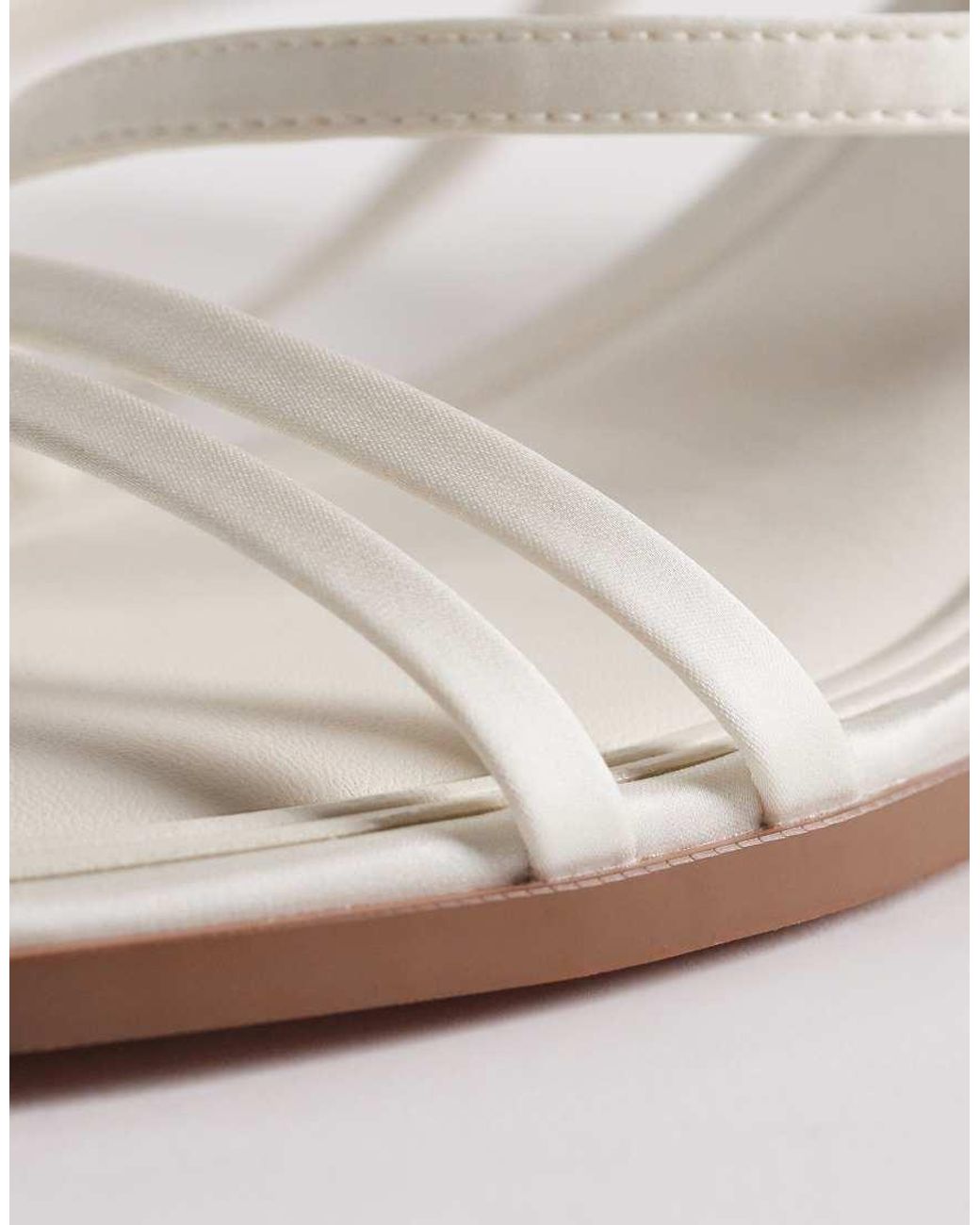 ASOS White Honeybee Mid Block Heeled Sandals