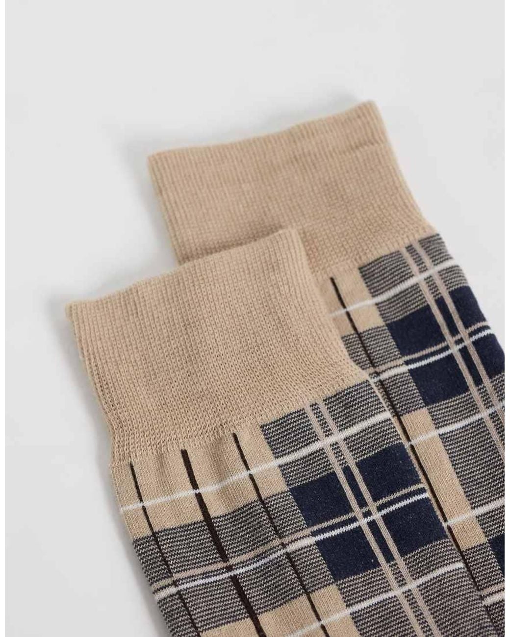 Barbour Natural Blyth Tartan Check Socks for men