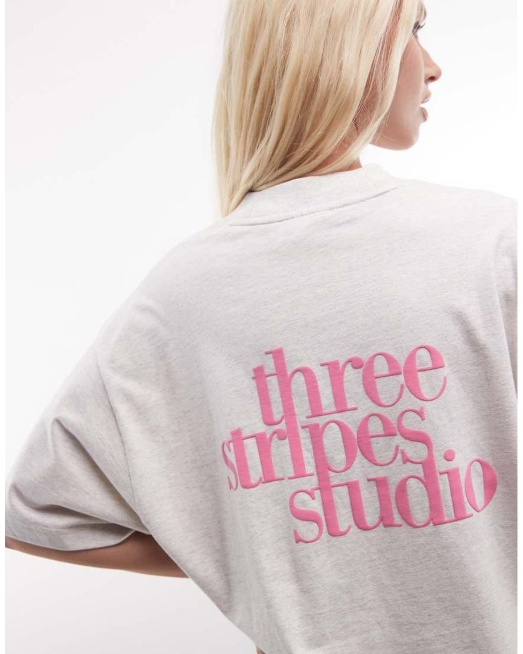 Adidas Originals White Three Stripes Studios Graphic T-Shirt