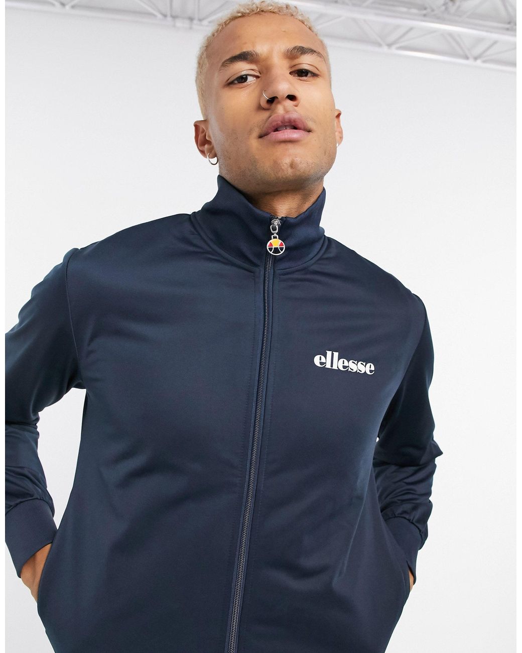 Ellesse Zip Up Tracksuit in Navy (Blue 