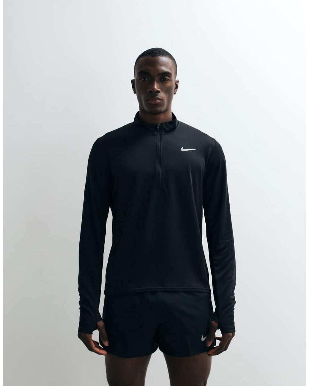 Nike Blue Pacer Dri-fit Half Zip Long Sleeve Top for men