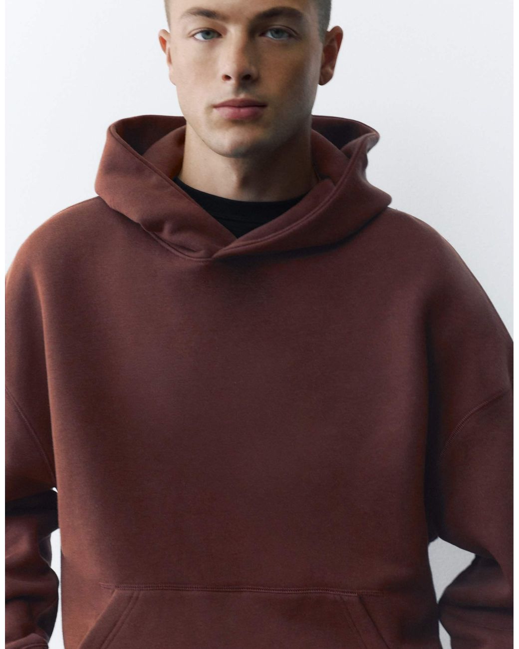 Pull&Bear Boxy-fit-kapuzenpullover in Red für Herren