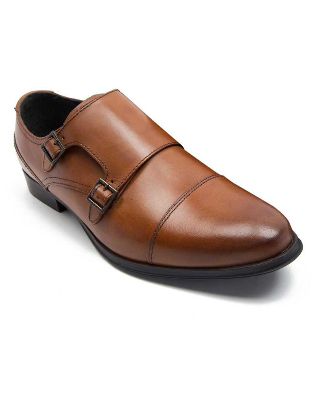 Thomas Crick Brown Boycie Double Monk Strap Formal Leather Shoes for men