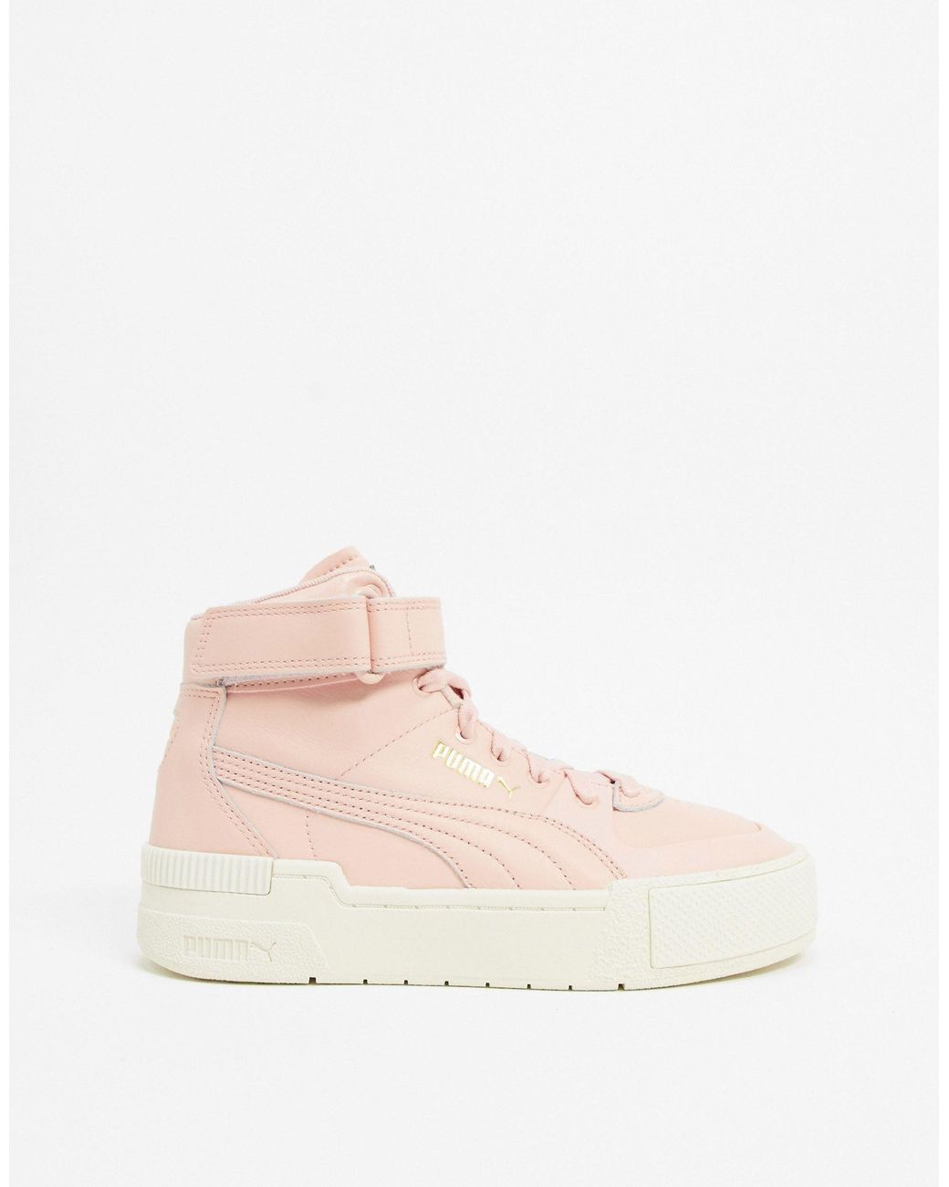 PUMA Rubber Cali Sport Hi Top Sneakers in Pink - Lyst