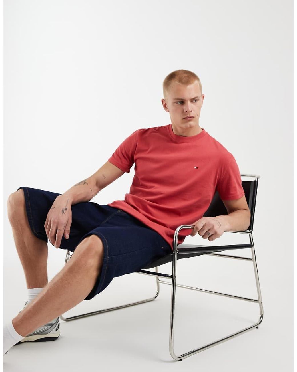 Tommy Hilfiger White Flag Logo T-shirt for men