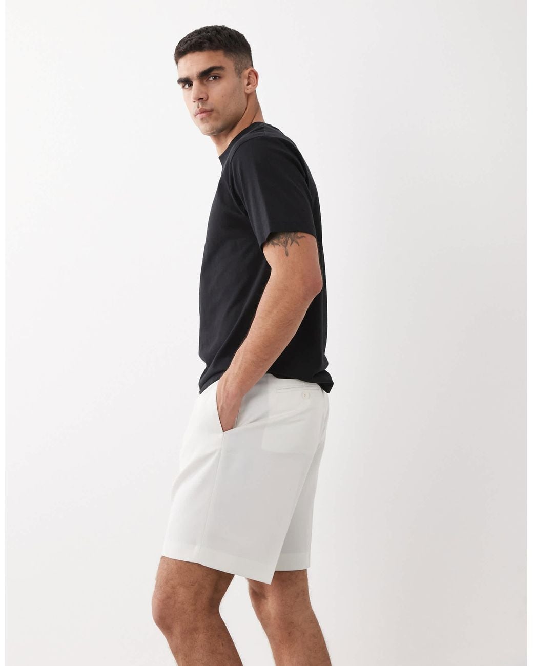 ASOS White Tailored Regular Shorts for men